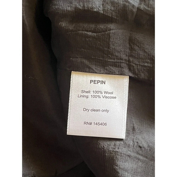 Pepin Grace Womens Black Shift Fringed Mini Dress Wool Lined Preppy Grunge 4 - Picture 7 of 10